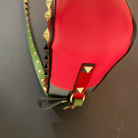 VALENTINO Colorblock Rockstud Camera Bag AUTHENTICATED HARD TO FIND Multi Color! - Picture 6 of 13